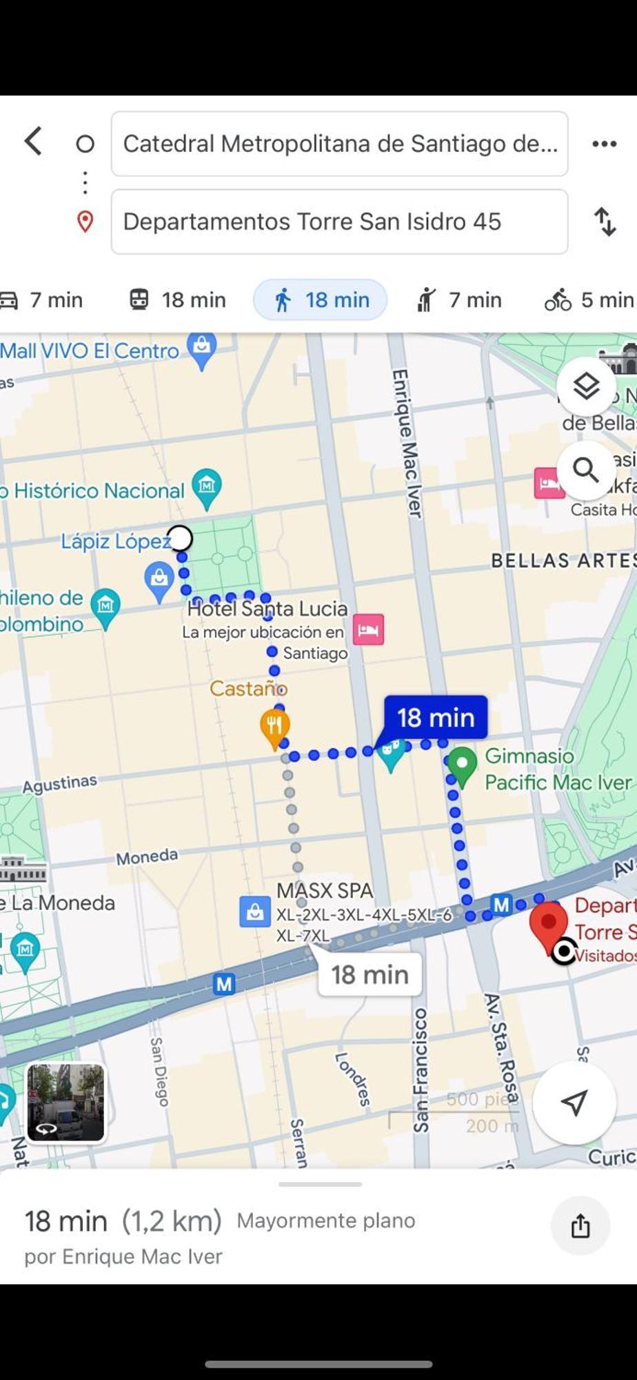 Appartamento 1asalida Estacion Metro Santa Lucia Santiago del Cile